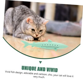 BUGUUYO Catnip Fish Lovely cat Toy cat Teeth Cleaning Catnip Bubbles for Indoor Cats cat teether Toy Kitten Teaser Silicone Chewing Fish for cat Stuff for Cats Notice Sports