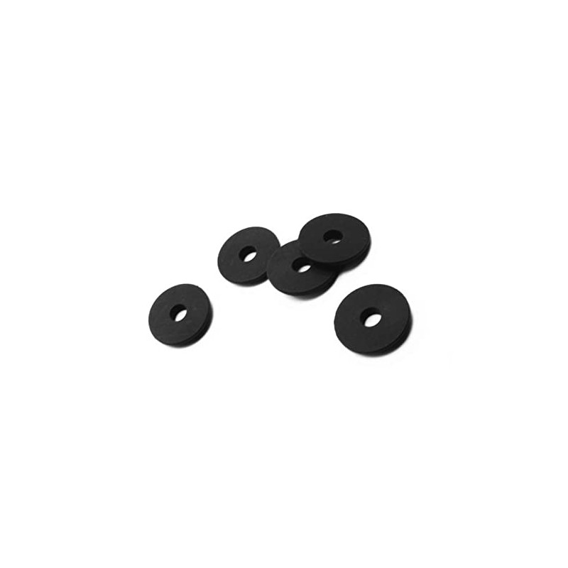 Herco Black Silicone High-Temperature Industrial Grade Rubber Washers - 3/8"