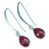Myhealingworld Natural Briolite Cut Colour Enhanced Ruby Pear Shape Designer
