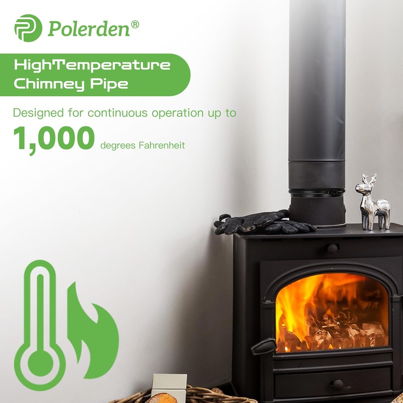Chimney Pipe Stove Adaptor for All 6" Diameter Double Wall