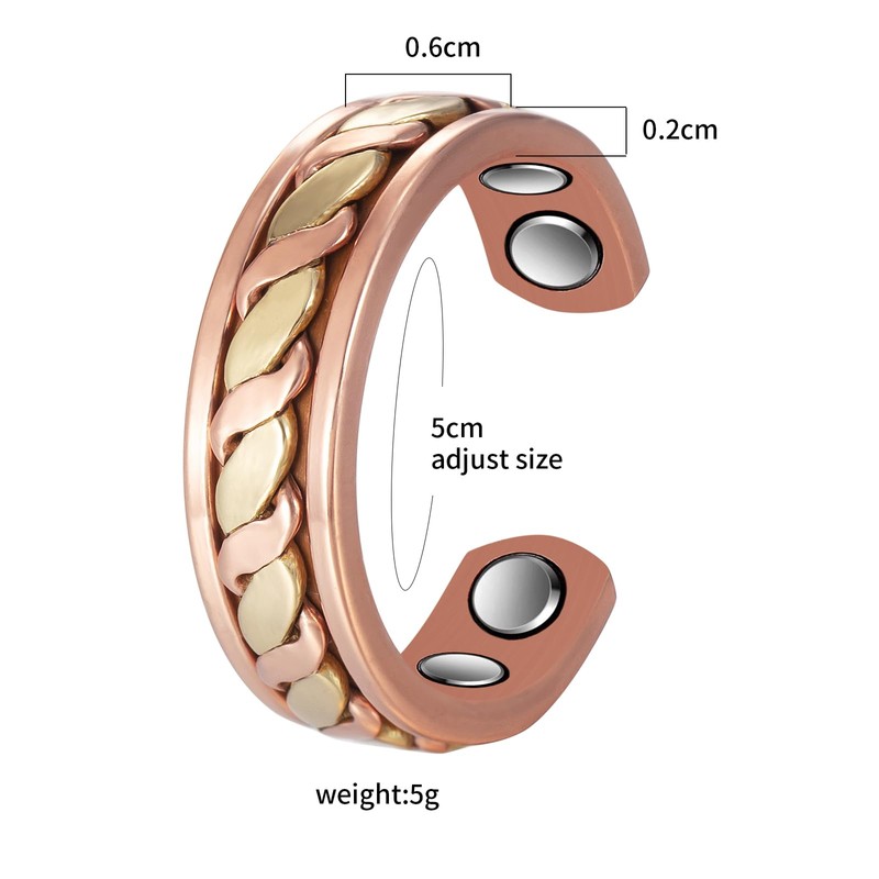YINOX Super Strong Magnetic Copper Rings for Men and Women,