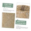 CIYODO Seagrass Woven Flower Vase for Dried Flowers Decorative Planter