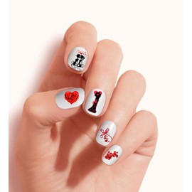 Valentine's Day Love, Heart, Roses, Kisses (Ver.14) Clear waterslide Nail Art Decals (Tattoos) by One Stop Decals.