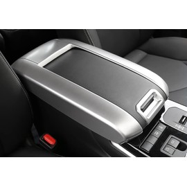 ERIDANUS Auto Accessories Fit for Highlander L LE XLE XSE Bronze Edition Limited Platinum Hybrid 2025 2024 2023 2022 2021 2020 Center Console Armrest Storage Box Trim Cover (Matte Silver) ABS 2 PCS