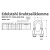 Drahtseile24 Stainless Steel Rope Set with 3 x Rope Clamps,