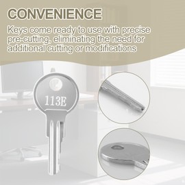 INTHVKIL Replacement File Cabinet Key 113E (2pcs) for HON File Cabinets & Various Office Furniture Pre Cut to Key