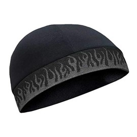 That's A Wrap! Unisex Flame Up Performance Coolmax Cool Skull Cap - Black
