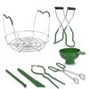 7 in 1 Canning Kit Include Steamer Rack,Canning Funnel,Jar Lifter,Wrench,