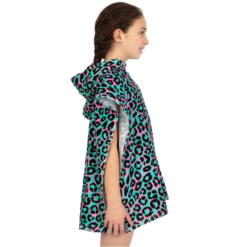 Harry Bear Girls Towel Poncho, Leopard Print Kids Towel Poncho,