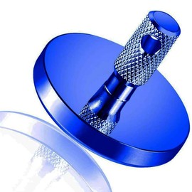 Spinning Top Stainless Steel Precision Gyroscope Spin Anti-Gravity Spinner Top Perfect Balance Desktop Toy, Unique Gift for Men/Adults (Blue)