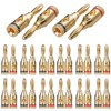 Banana Plugs 24k Gold Plated Screw-in for Solderless Speaker Cables