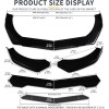 JK RACING For Acura TLX ILX 5Pcs Front Bumper Lip