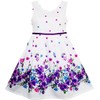 HT42 Girls Dress Elegant Princess Blooming Flower in Wind Size