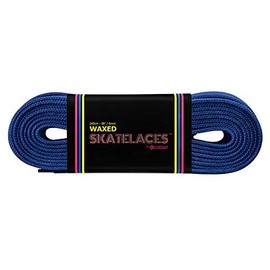 Bont Skates Waxed Laces - 6mm & 8mm - 47" 71" 79" 96" 108" - Mad About You Navy Blue (6mm Wide / 96 inch / 245cm)