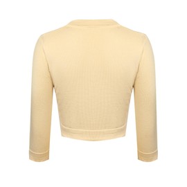 Gyabnw Bolero Women's 3/4 Sleeve Jacket Elegant Women's Cardigan Short Tops Jacket Tops, A-apricose