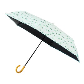 Aderia Retro Collaboration 31-240-30233-05 Parasol Folding Umbrella, First Class Light Blocking, UV Rain or Shine, Bamboo Handle, Green, green