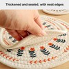 Set of 2 Boho Place Mats, Round Boho Placemats Made