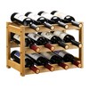 VASMIA Bamboo Wine Rack, Sturdy and Durable Wine Storage Cabinet