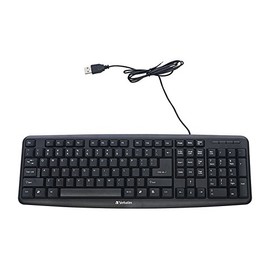 Verbatim Slimline Corded USB Keyboard - Black