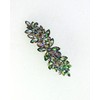 Faship Volcano Rainbow Multicolors Rhinestone Crystal Flower Barrette Clip
