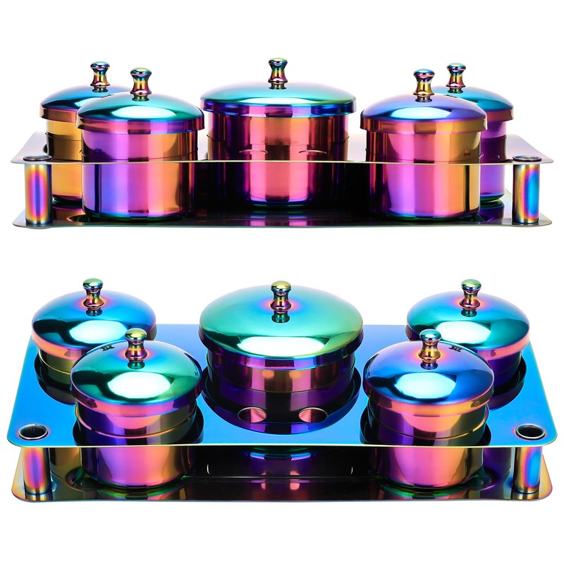 Acrylic Liquid Container 5 PCS Stainless Steel Acrylic Liquid Powder