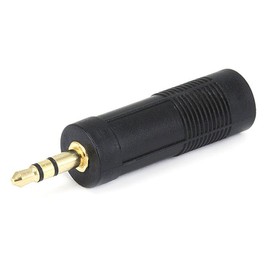 Monoprice 107131 3.5mm Stereo Plug to 6.35mm Mono Jack Adaptor, Gold Plated