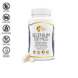 Coco March Selenium Supplement – Antioxidant & Immune Support – Mineral Dietary Formula – 90 Capsules for Adults