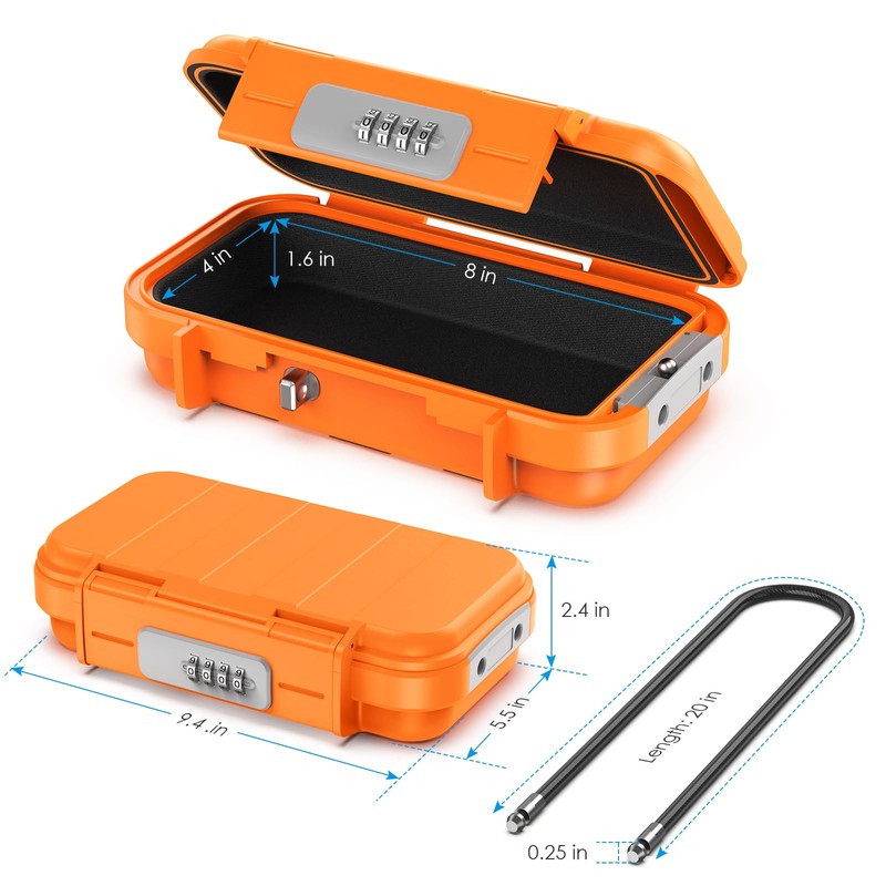 Brifit Portable Safe Box, Combination Security Case Lock Box with