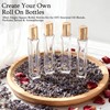 4 Pack 10ml Glass Roller Bottles for Essential Oils, Refillable