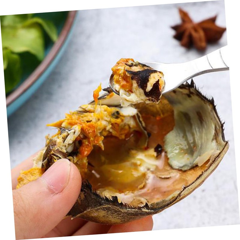 GRIRIW 4pcs Stainless Steel Crab Fork Spoon Set Seafood Tools