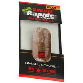 Fox Edges Rapide Refills Slow Melt - PVA Beutel zum Anfüttern, wasserlösliche Taschen für Grundfutter, Futterbeutel zum Angeln, Größe/Packungsinhalt:55x120mm - 25 Stück
