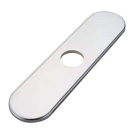 BWE Hole Cover Escutcheon Plate Matching 1 or 3 Hole Chrome Kitchen Faucet or Bathroom Faucet Deck Plate Vessel Vanity Faucet Cover Stainless Steel Outside 10 Inch Oversized Base Plate