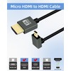 YANBORONSN 8K Micro HDMI to HDMI Coiled Cable 2.2FT, Spring