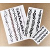 Barbed Wire Temporary Tattoo, Tribal Tattoo Costume Black Barb Wire