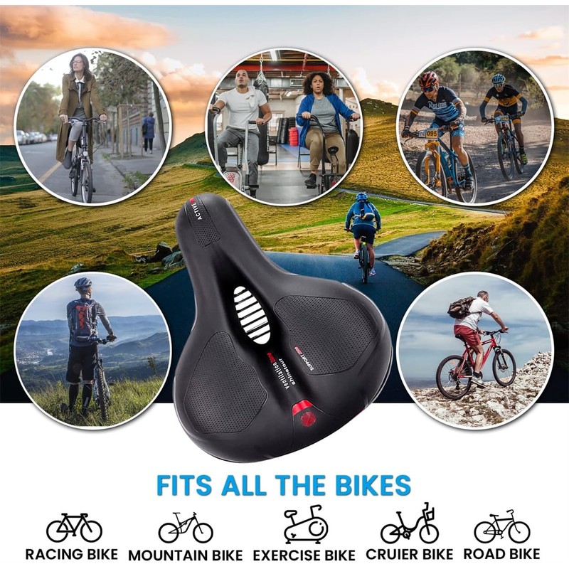 Bike Saddle, Comfortable Bicycle Seat Cushion for Men Women with