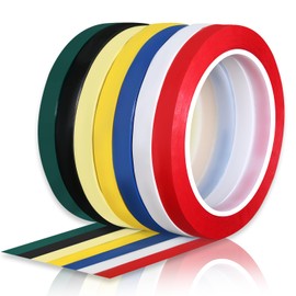 Qimoo 15 Rolls 1/4" Pinstripe Tape Whiteboard Tape Line, 6mm Thin Dry Erase Board Tape Lines for Graphic Chart Art Tape Grid Marking, 216ft Per Roll