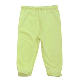 Babysoy Unisex Organic Baby Infant Footed Pants, Pants with Feet (3-6 Months, Meadow)