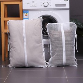 Large Square Mesh Washing Bag for Pillows, Padded Duvets & Comforters Washing