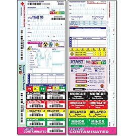 DMS All Risk Triage Tags, 50 Count