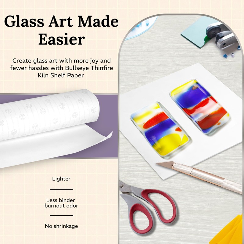 Bullseye Thinfire Kiln Shelf Paper for Ultra Smooth Glass -
