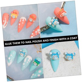 BIUDECO Cartoon Girl Nail Art Charms Creative DIY Nail Decorations Random Styles Safe Material for Unique Manicure Designs for Parties and Special Occasions