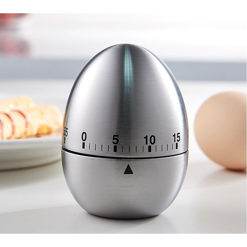 Stainless Steel Kitchen Timer Egg – Accurate Countdown Timer for