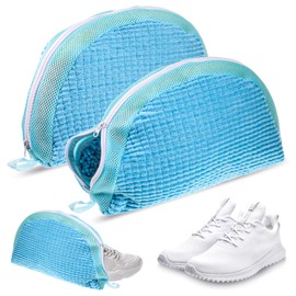 Shoe Wash Bag Washing Machine, Pack of 2 Fan-Shaped Shoe Wash Bags for All Shoe Types and Sizes, 360° Shoe Wash Bag Protects Both Shoes and Washing Machine