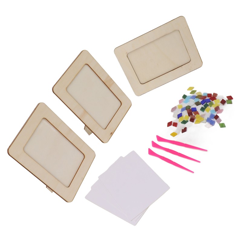 3Set DIY Wooden Picture Frame Making Kit Unfinished Solid Wood