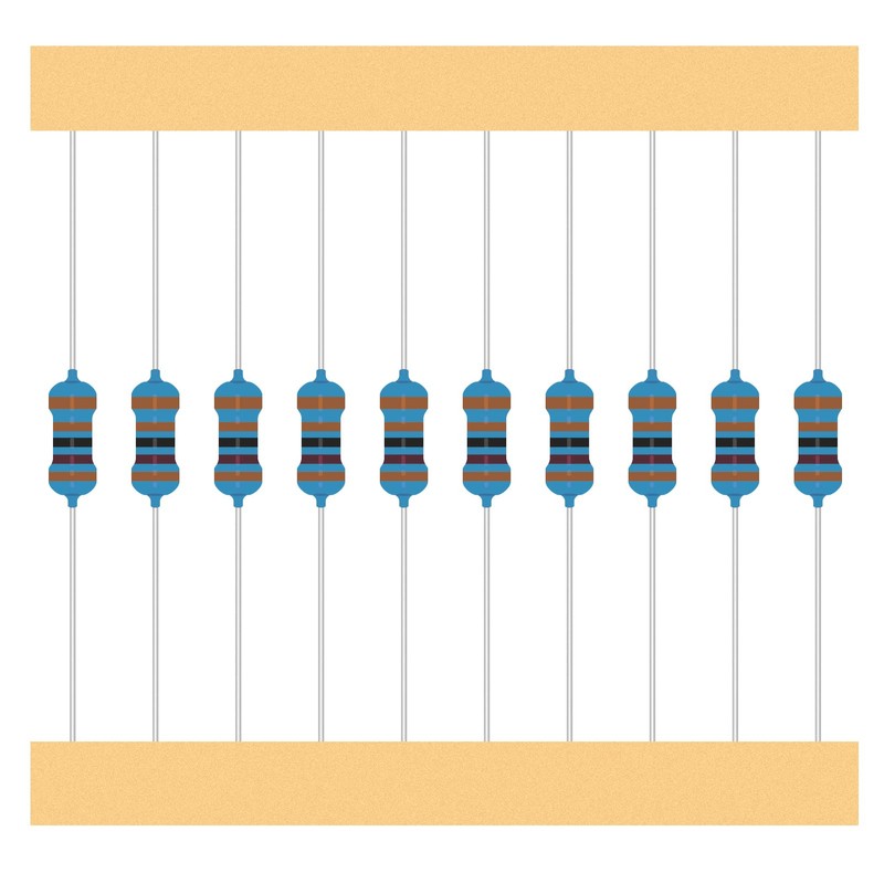 ALLECIN 25 Values 1/4W Resistor Kit from 1 Ohm to