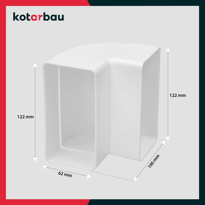 KOTARBAU® Deflector 120 mm x 60 mm Vertical Rectangular Duct