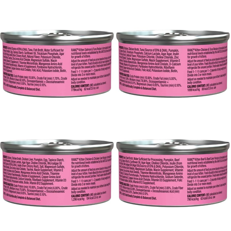 Rawz awz Natural Premium Kitten Pate Canned Cat Wet Food