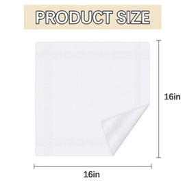 ARKBAODAN 6pcs handkerchiefs for men 100% Soft Cotton White Hankie handkerchief bulk, White, 16'' x 16'' (6)