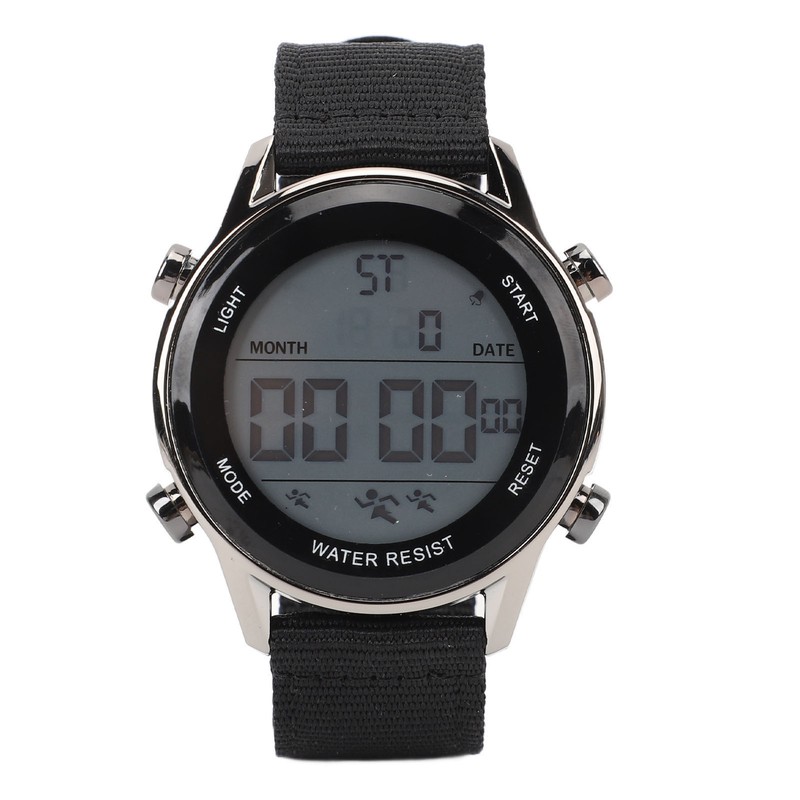 Men Digital Sports Watch Waterproof Alarm Countdown Dual Time Zone