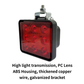 LEACHOI Emergency Strobe Safety Light Pickup Trailer Container Car Rear Tail General Truck Forklift Fashing Bright 9 LED Warning Light 12-80V（1 Ea）